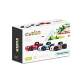 Toysmith Toy Cubika Wooden Vehicle Set Racing Cars 4823056515474
