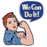 Unemployed Philosophers Guild Enamel Pin Rosie & We Can Do It Pins 814229009153