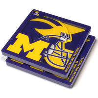 Michigan Wolverines 3D Logo Coasters - 2 pack