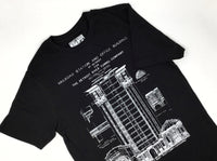 welldone goods T-Shirt Michigan Central T-Shirt, Detroit Train Station Blueprint