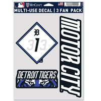 WinCraft decal Detroit Tigers / City Connect Multi Use 3 Fan Pack 194166762732