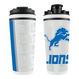 WinCraft Thermos Detroit Lions White 26oz 4D Stainless Steel Ice Shaker 010943125784