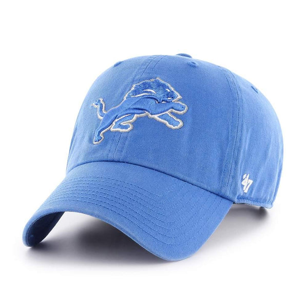 '47 Brand Hat Blue Detroit Lions '47 Clean Up Adjustable 191119680297