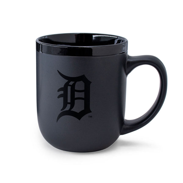 Detroit tigers Ceramic Mug (Black w/ Black D)