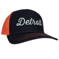 Detroit Thirsty Navy Orange Richardson Snapback