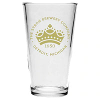Stroh's Crown Pint Glass - Detroit Historical Society