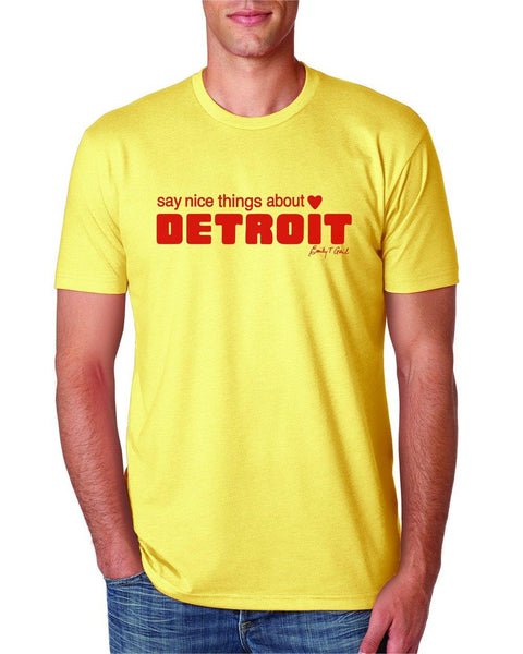 Say Nice Things Yellow Shirt A - Detroit Historical Society