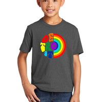 Youth - Detroit Rainbow Shirt in Heather Black
