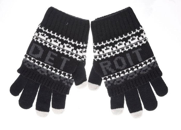 Detroit Black/Gray 2 in 1 Gloves - Detroit Historical Society