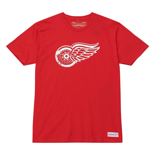 Mitchell & Ness T-Shirt Distressed Logo Tee Detroit Red Wings