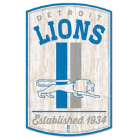 Wincraft Wall Art Detroit Lions Retro Wood Sign 032085261397