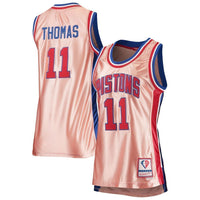 Womens 75th Anniversary Rose Gold Swingman Isiah Thomas Detroit Pistons 1982-83 Jersey